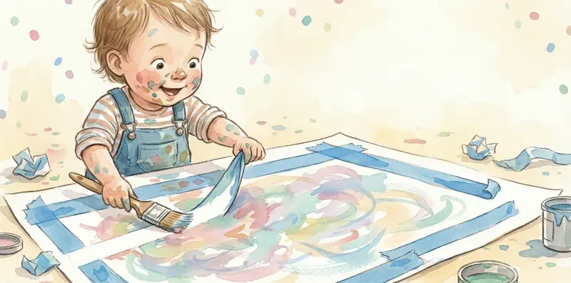 Tape Resist Painting