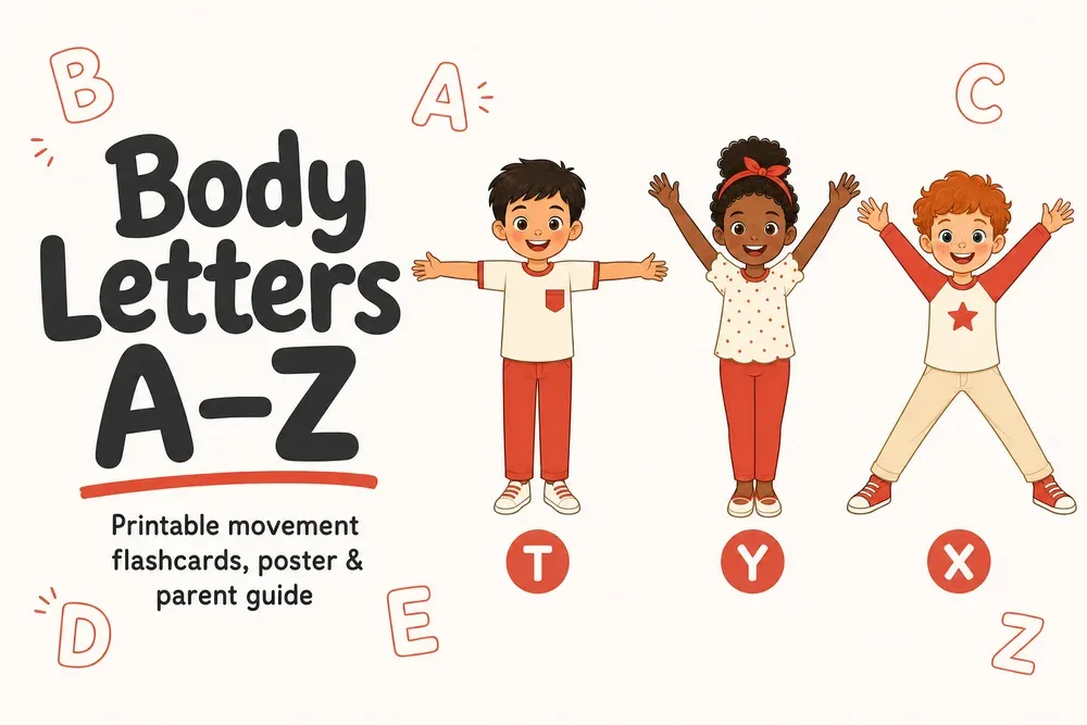 Body Letters A–Z Printable Pack cover