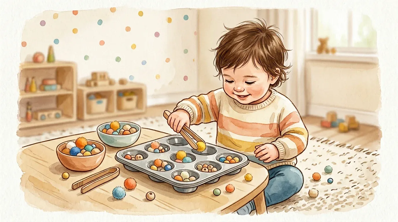 Muffin tin sorting